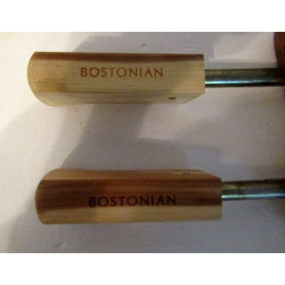 Vintage Mens Wooden Shoe Trees Forms Florsheim& Bostonian 2 Pair Stretchers Horn - Picture 6 of 7